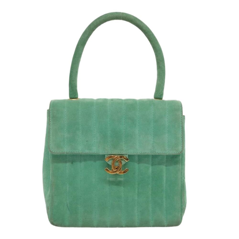 Chanel Suede Handbag Green